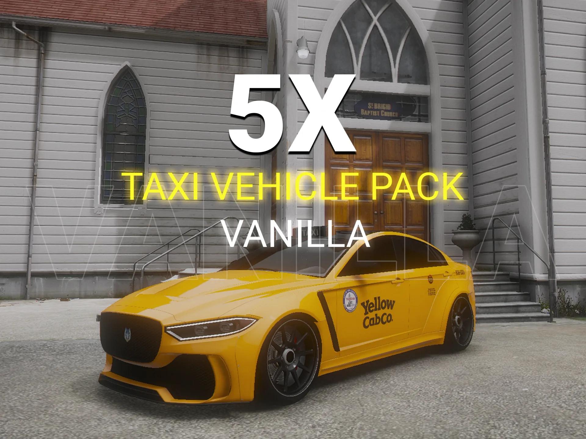 FiveM 5X Vanilla Taxi Vehicle Pack | Lore Friendly