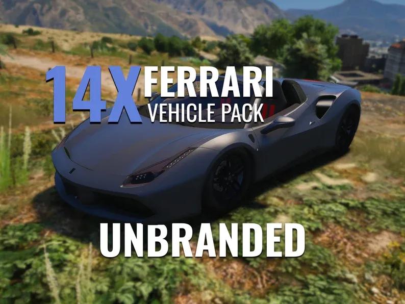 FiveM Unbranded Ferrari Vehicle Pack - 14x