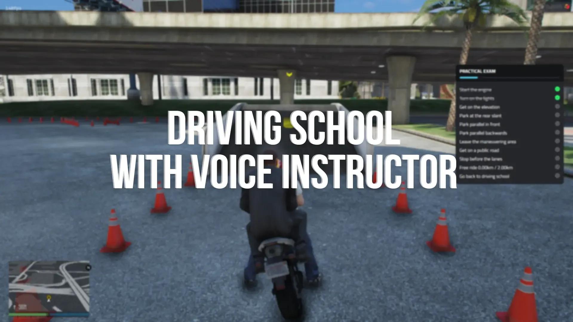 FiveM Driving School with NPC instructor