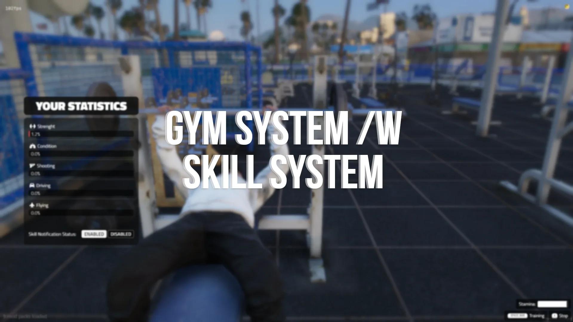 FiveM Ownable Gyms & Skill System