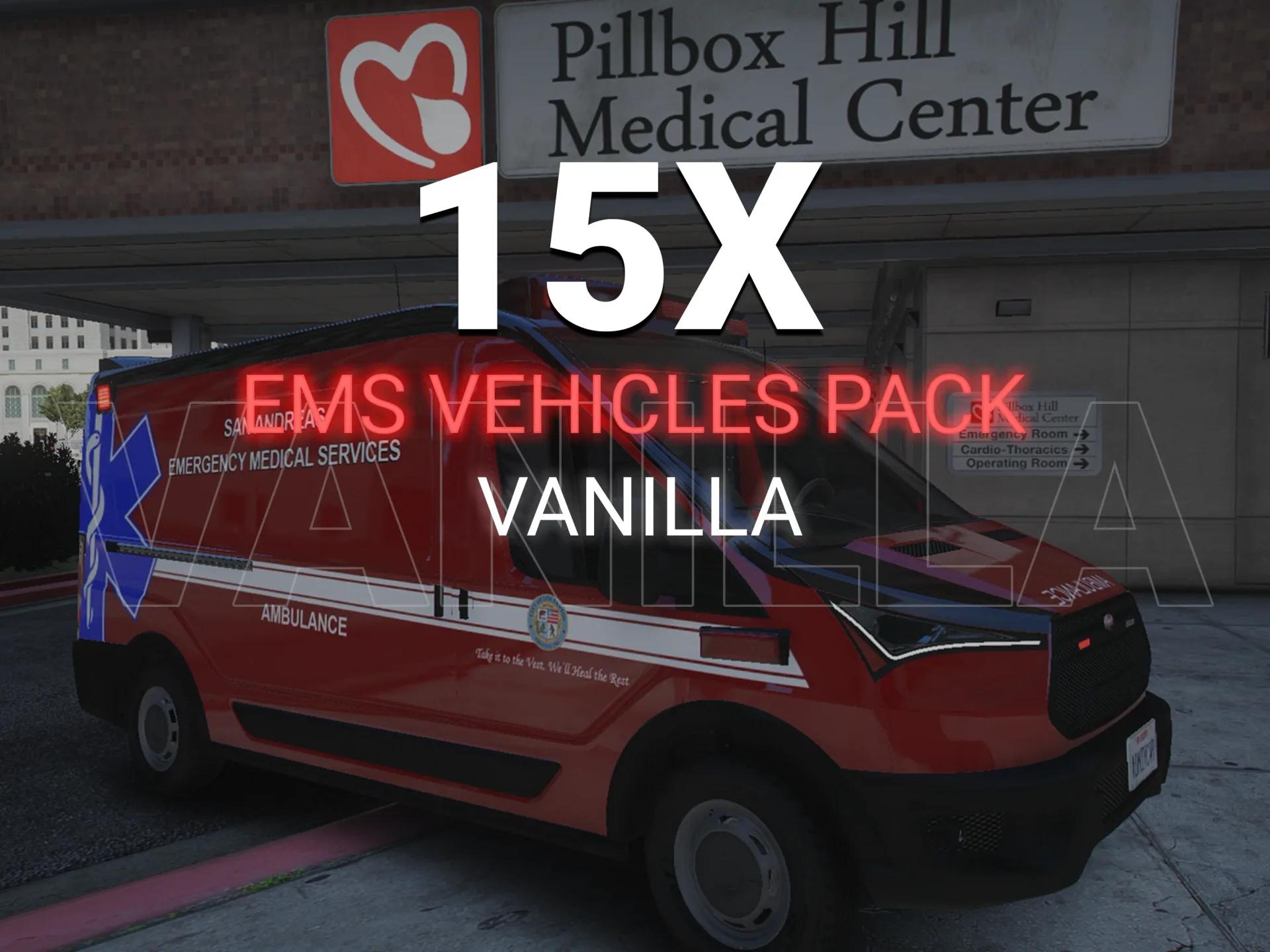 FiveM Vanilla EMS Vehicle Pack 15X | Lore Friendly