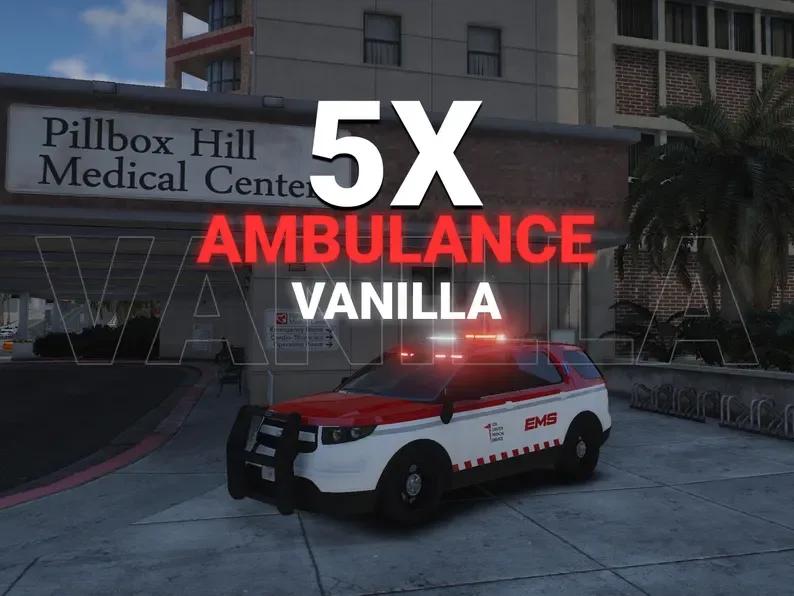 FiveM Vanilla 5X EMS Vehicle Pack | Lore Friendly