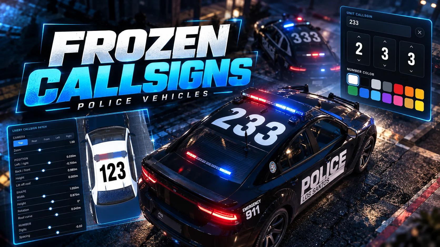 Frozen Callsigns | FiveM Vehicle Callsign Script demo video