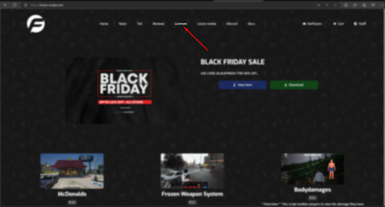 How to get to license system website