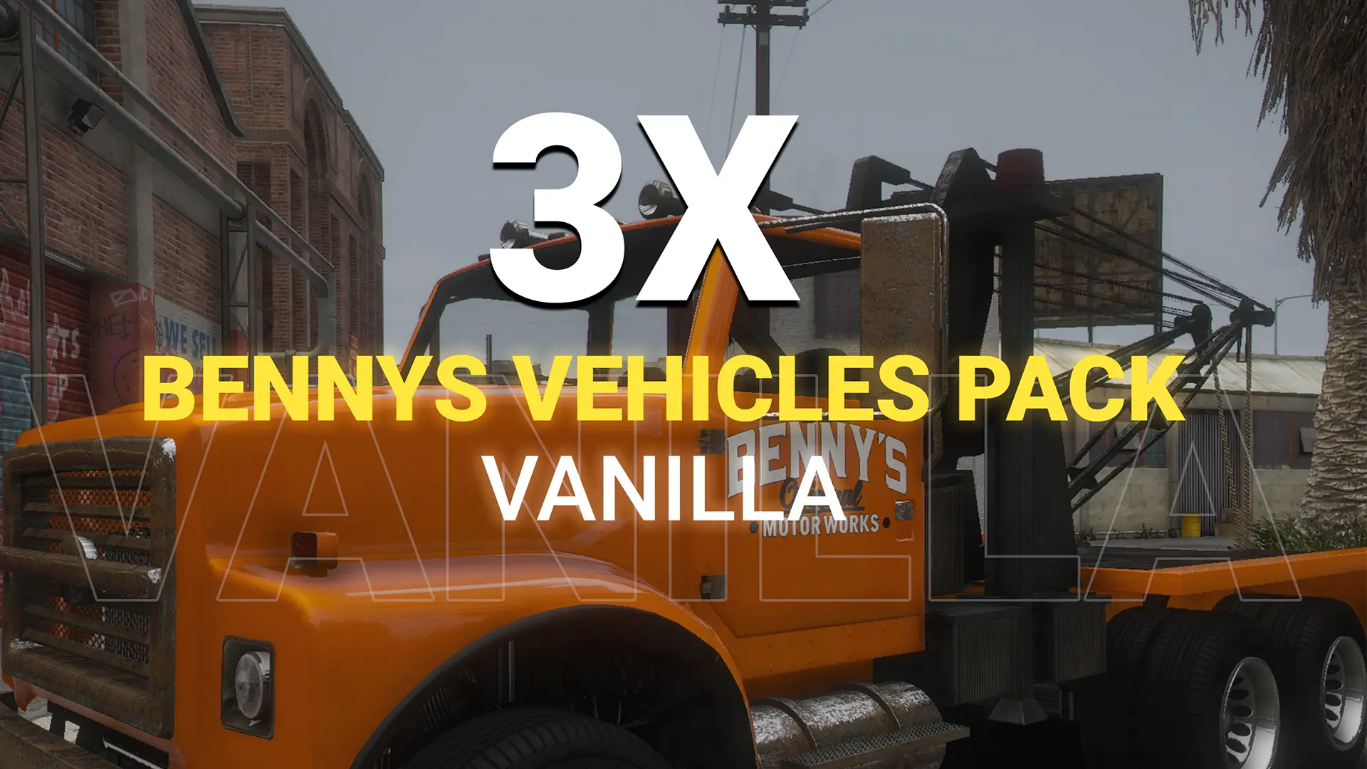FiveM Benny's Mechanics Tow Vanilla Pack | 3x Vehicles - Main View