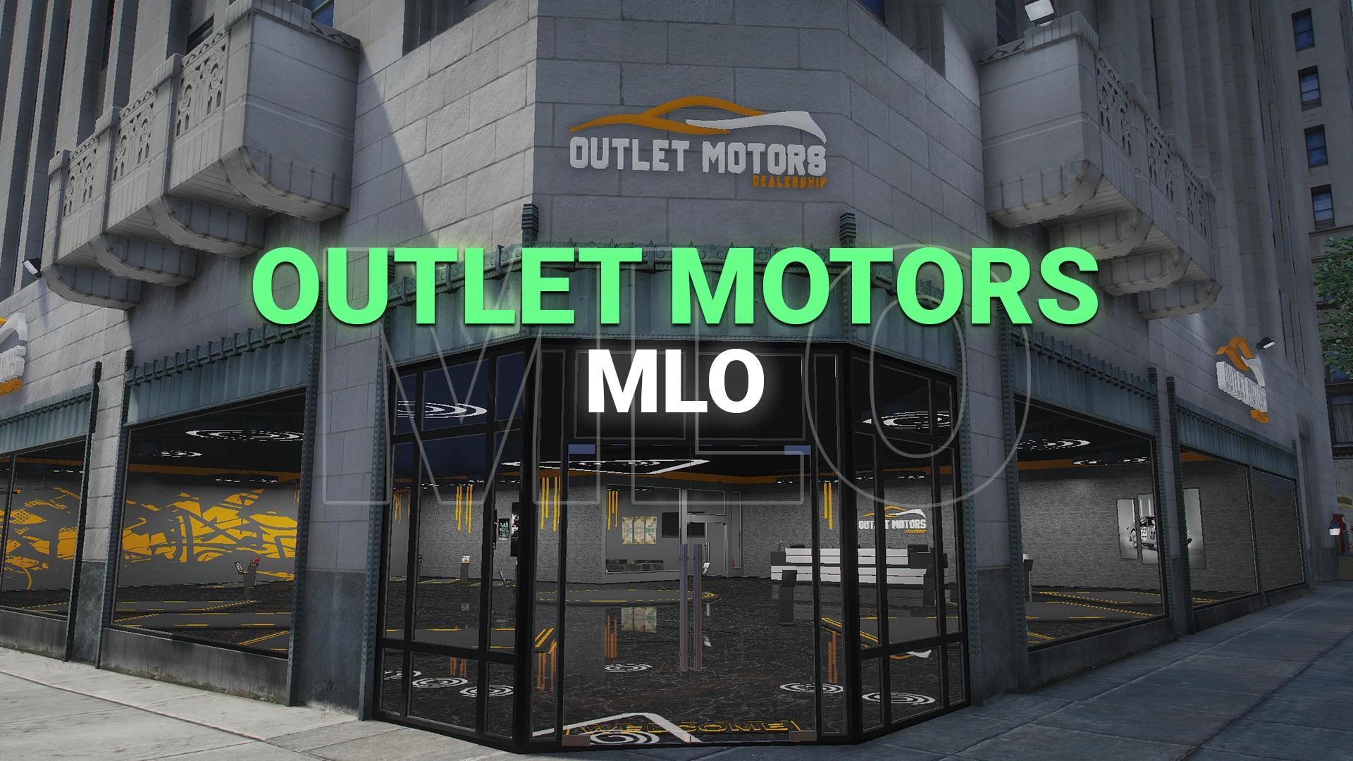 FiveM Outlet Motors Dealership MLO | Legion Square - Main View